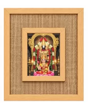 God Venkatswar Laminated Jute Wall Photo Frame, 14 X 16 Inch (F174623)