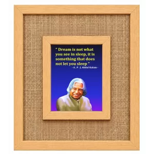 A P J Abdul Kalam Laminated Jute Wall Photo Frame, 14 X 16 Inch (F174629) A P J Abdul Kalam Laminated Jute Wall Photo Frame, 14 X 16 Inch (F174629)