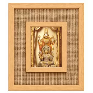 Lakshmi Narayan Laminated Jute Wall Photo Frame, 14 X 16 Inch (F174632)