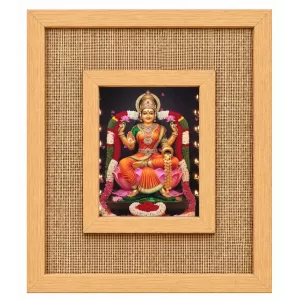 Goddess Lakshmi Laminated Jute Wall Photo Frame, 14 X 16 Inch (F174633) Goddess Lakshmi Laminated Jute Wall Photo Frame, 14 X 16 Inch (F174633)