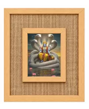 Lord Vishnu Laminated Jute Wall Photo Frame, 14 X 16 Inch (F174635)