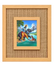 Lord Krishna Laminated Jute Wall Photo Frame, 14 X 16 Inch (F174637)
