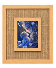 Mother And Baby Laminated Jute Wall Photo Frame, 14 X 16 Inch (F174638)