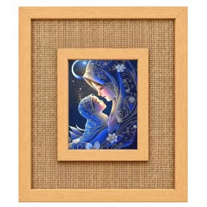 Mother And Baby Laminated Jute Wall Photo Frame, 14 X 16 Inch (F174638) Mother And Baby Laminated Jute Wall Photo Frame, 14 X 16 Inch (F174638)
