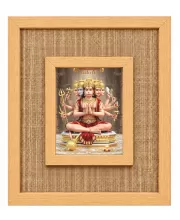Panchmukhi Hanuman Laminated Jute Wall Photo Frame, 14 X 16 Inch (F174642)