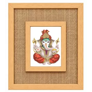 Lord Ganesha Laminated Jute Wall Photo Frame, 14 X 16 Inch (F174644) Lord Ganesha Laminated Jute Wall Photo Frame, 14 X 16 Inch (F174644)