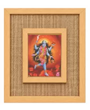 Goddess Kali Laminated Jute Wall Photo Frame, 14 X 16 Inch (F174647)