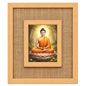Buddha Laminated Jute Wall Photo Frame, 14 X 16 Inch (F174648) Buddha Laminated Jute Wall Photo Frame, 14 X 16 Inch (F174648)