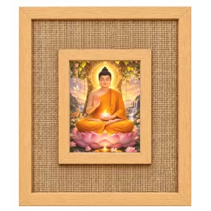Buddha Laminated Jute Wall Photo Frame, 14 X 16 Inch (F174656) Buddha Laminated Jute Wall Photo Frame, 14 X 16 Inch (F174656)