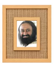Sri Sri Ravi Shankar Laminated Jute Wall Photo Frame, 14 X 16 Inch (F174658)