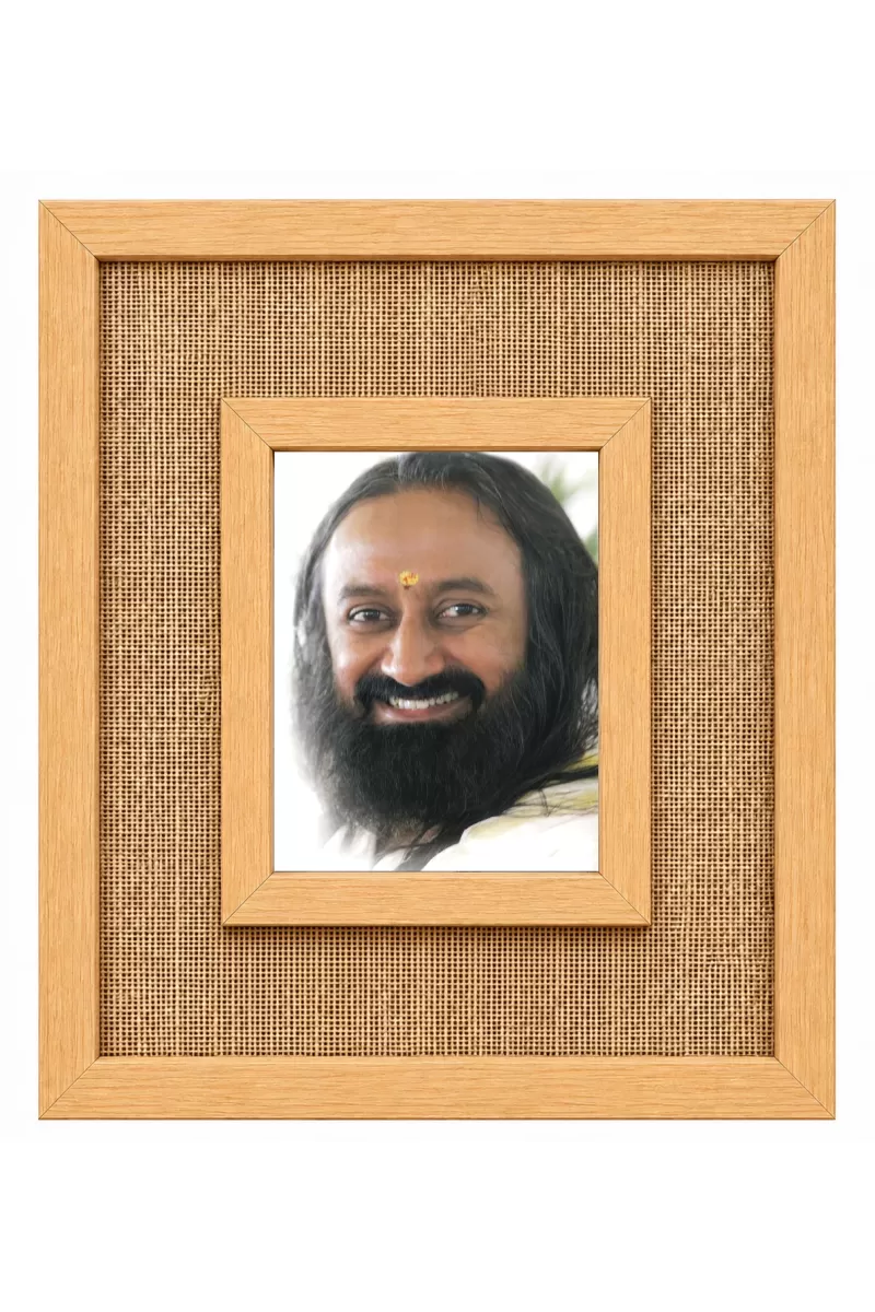 Sri Sri Ravi Shankar Laminated Jute Wall Photo Frame, 14 X 16 Inch (F174658)