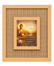 Buddha Laminated Jute Wall Photo Frame, 14 X 16 Inch (F174659)