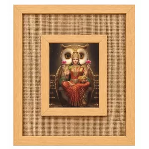 Lakshmi Maa Laminated Jute Wall Photo Frame, 14 X 16 Inch (F174660) Lakshmi Maa Laminated Jute Wall Photo Frame, 14 X 16 Inch (F174660)
