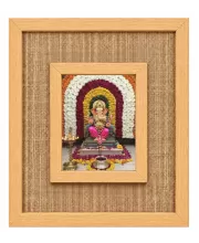 Lord Ganesha Laminated Jute Wall Photo Frame, 14 X 16 Inch (F174661)