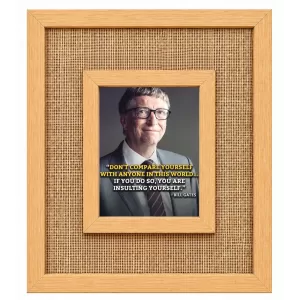 Bill Gates Laminated Jute Wall Photo Frame, 14 X 16 Inch (F174668) Bill Gates Laminated Jute Wall Photo Frame, 14 X 16 Inch (F174668)
