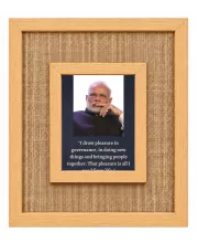 Narendra Modi Laminated Jute Wall Photo Frame, 14 X 16 Inch (F174669)
