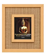 Buddha Laminated Jute Wall Photo Frame, 14 X 16 Inch (F174676)