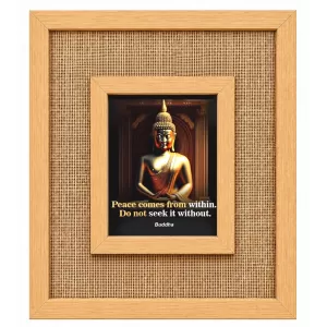Buddha Laminated Jute Wall Photo Frame, 14 X 16 Inch (F174676) Buddha Laminated Jute Wall Photo Frame, 14 X 16 Inch (F174676)