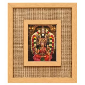 Lord Venkatswar Laminated Jute Wall Photo Frame, 14 X 16 Inch (F174677)