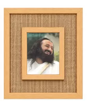 Sri Sri Ravi Shankar Laminated Jute Wall Photo Frame, 14 X 16 Inch (F174679)