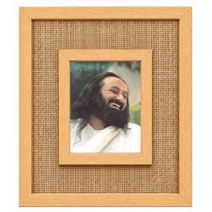 Sri Sri Ravi Shankar Laminated Jute Wall Photo Frame, 14 X 16 Inch (F174679)