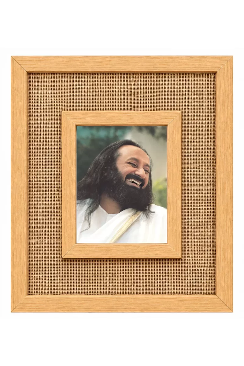 Sri Sri Ravi Shankar Laminated Jute Wall Photo Frame, 14 X 16 Inch (F174679)