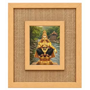 Lord Ayyappa Laminated Jute Wall Photo Frame, 14 X 16 Inch (F174681) Lord Ayyappa Laminated Jute Wall Photo Frame, 14 X 16 Inch (F174681)
