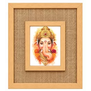 Lord Ganesha Laminated Jute Wall Photo Frame, 14 X 16 Inch (F174682) Lord Ganesha Laminated Jute Wall Photo Frame, 14 X 16 Inch (F174682)