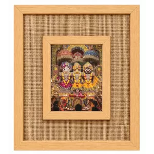 Jagannath Balaram And Subhadra Laminated Jute Wall Photo Frame, 14 X 16 Inch (F174689) Jagannath Balaram And Subhadra Laminated Jute Wall Photo Frame, 14 X 16 Inch (F174689)
