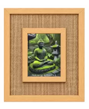 Buddha Laminated Jute Wall Photo Frame, 14 X 16 Inch (F174694)