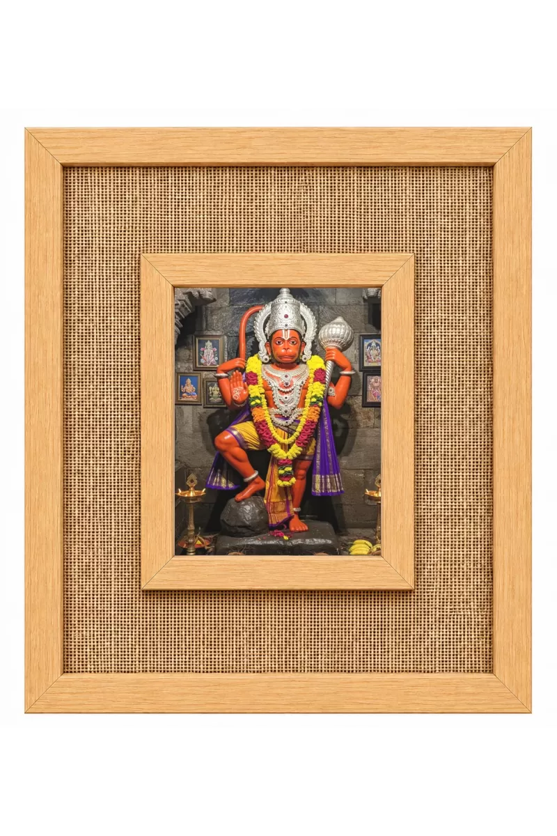 Hanuman Laminated Jute Wall Photo Frame, 14 X 16 Inch (F174698)