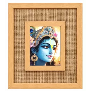 Lord Krishna Laminated Jute Wall Photo Frame, 14 X 16 Inch (F174699) Lord Krishna Laminated Jute Wall Photo Frame, 14 X 16 Inch (F174699)