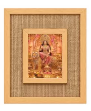 Durga Maa Laminated Jute Wall Photo Frame, 14 X 16 Inch (F174700)
