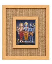 Hindu Laminated Jute Wall Photo Frame, 14 X 16 Inch (F174701)