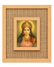 Maa Durga Laminated Jute Wall Photo Frame, 14 X 16 Inch (F174705)