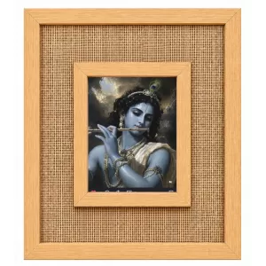 Lord Krishna Laminated Jute Wall Photo Frame, 14 X 16 Inch (F174708) Lord Krishna Laminated Jute Wall Photo Frame, 14 X 16 Inch (F174708)