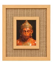 Hanuman Laminated Jute Wall Photo Frame, 14 X 16 Inch (F174713)