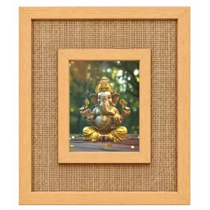 Lord Ganesha Laminated Jute Wall Photo Frame, 14 X 16 Inch (F174714) Lord Ganesha Laminated Jute Wall Photo Frame, 14 X 16 Inch (F174714)