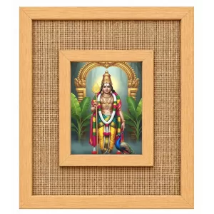 Lord Murugan Laminated Jute Wall Photo Frame, 14 X 16 Inch (F174717) Lord Murugan Laminated Jute Wall Photo Frame, 14 X 16 Inch (F174717)