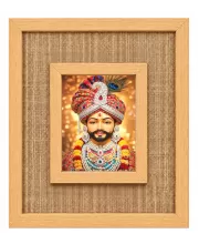 Khatu Shyam Laminated Jute Wall Photo Frame, 14 X 16 Inch (F174718)
