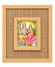 Lakshmi Narayan Laminated Jute Wall Photo Frame, 14 X 16 Inch (F174719)