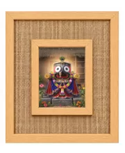 Lord Jagannath Laminated Jute Wall Photo Frame, 14 X 16 Inch (F174721)