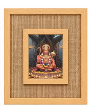 Hanuman Laminated Jute Wall Photo Frame, 14 X 16 Inch (F174725)