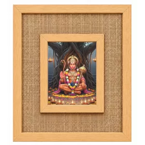 Hanuman Laminated Jute Wall Photo Frame, 14 X 16 Inch (F174725) Hanuman Laminated Jute Wall Photo Frame, 14 X 16 Inch (F174725)