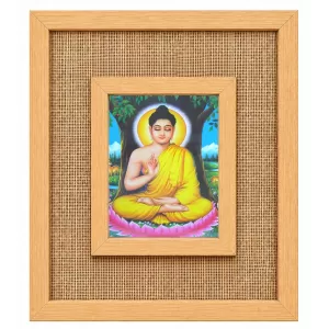 Buddha Laminated Jute Wall Photo Frame, 14 X 16 Inch (F174726) Buddha Laminated Jute Wall Photo Frame, 14 X 16 Inch (F174726)