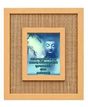 Buddha Laminated Jute Wall Photo Frame, 14 X 16 Inch (F174727)