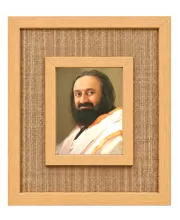 Sri Sri Ravi Shankar Laminated Jute Wall Photo Frame, 14 X 16 Inch (F174728)