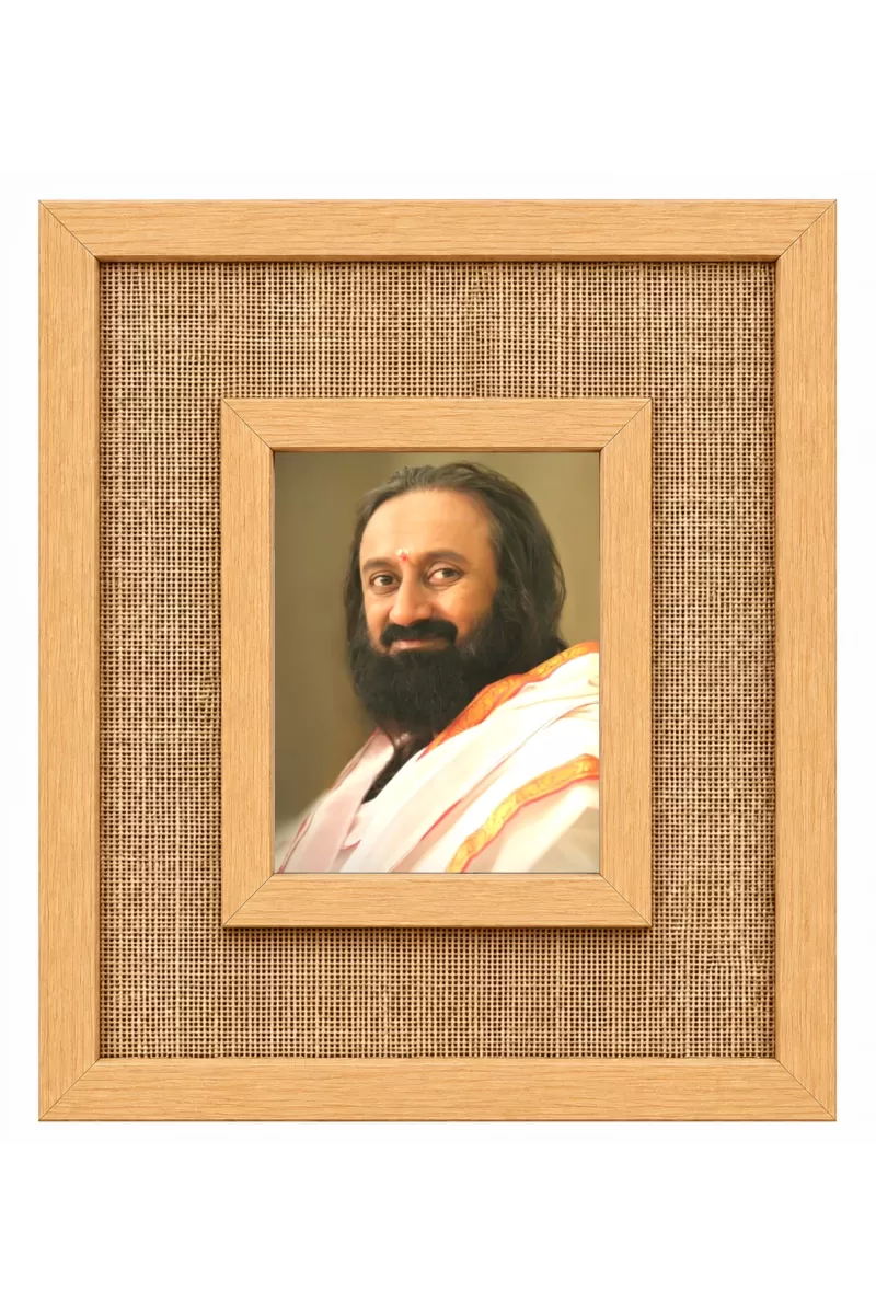 Sri Sri Ravi Shankar Laminated Jute Wall Photo Frame, 14 X 16 Inch (F174728)