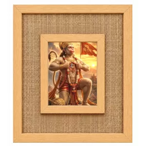 Hanuman Laminated Jute Wall Photo Frame, 14 X 16 Inch (F174729) Hanuman Laminated Jute Wall Photo Frame, 14 X 16 Inch (F174729)