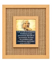 APJ Abdul Kalam Laminated Jute Wall Photo Frame, 14 X 16 Inch (F174730)